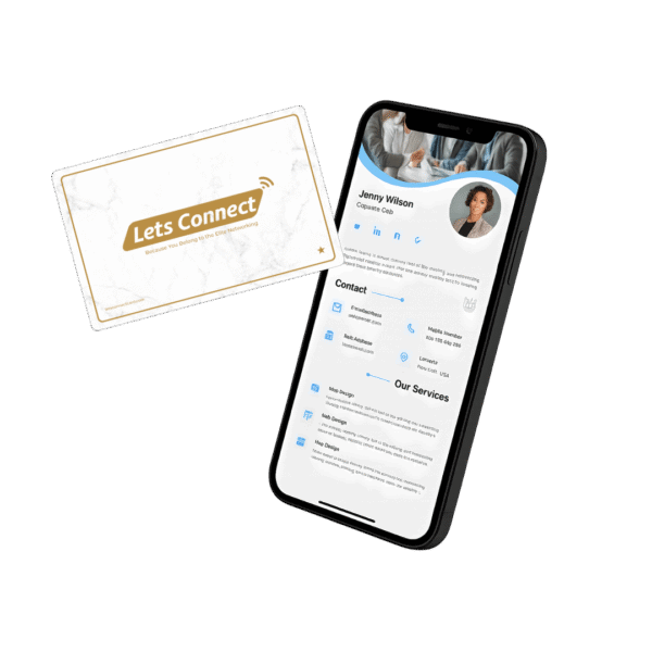 Next Gen Nfc Business Card With Qr Code Digital Profile White Nameqr Min