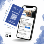 NFC Linkedin Business Card - Digital - Blue and White-Simple